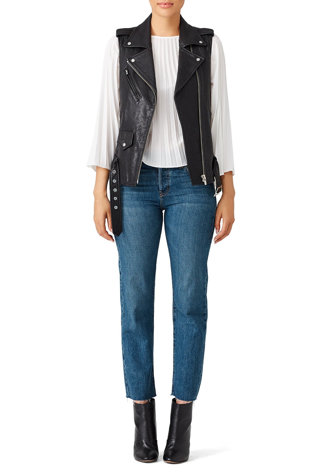 Ivory Pleated Top by Nicole Miller 3