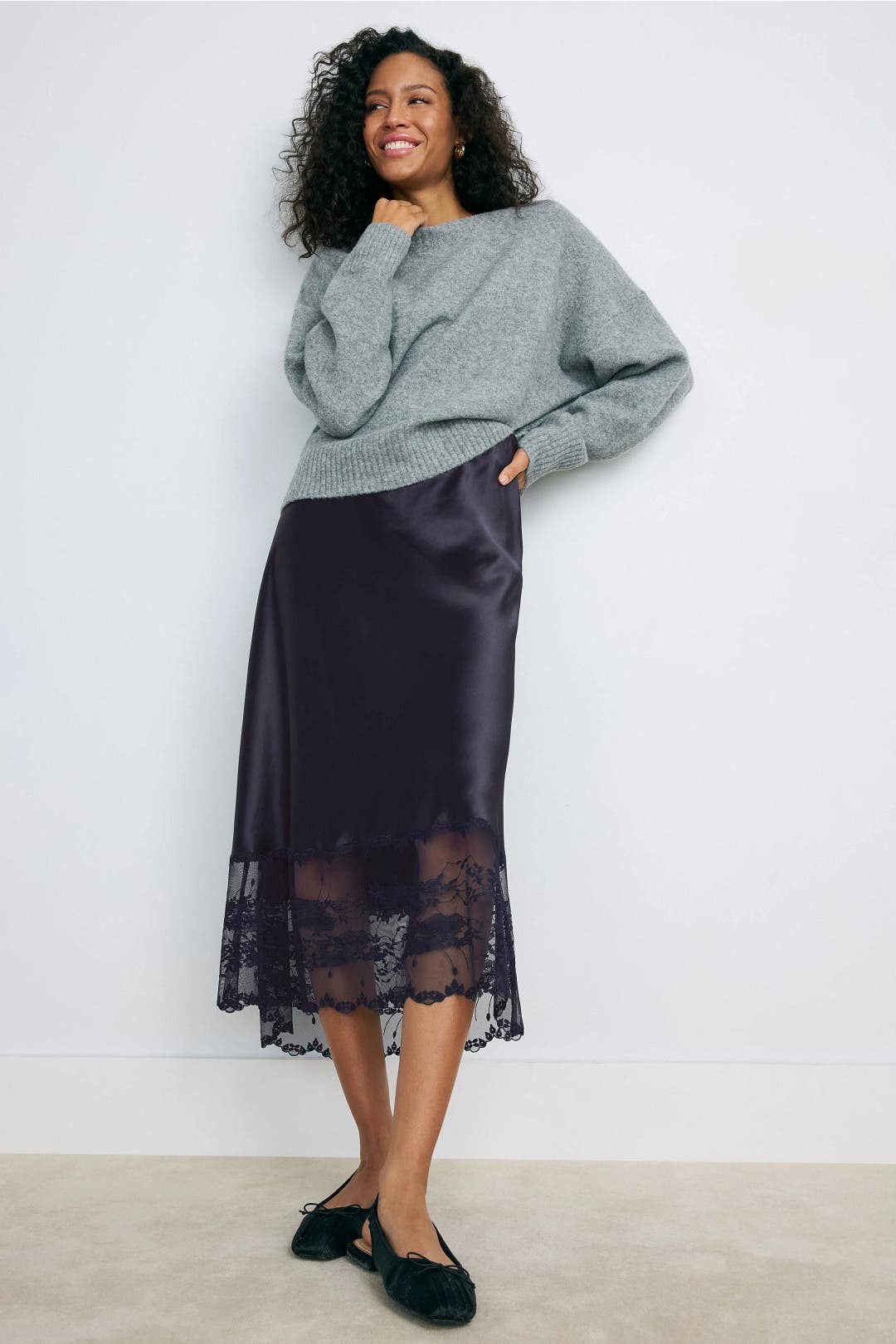 Blake Lace Slip Skirt by By Malene Birger | Rent the Runway
