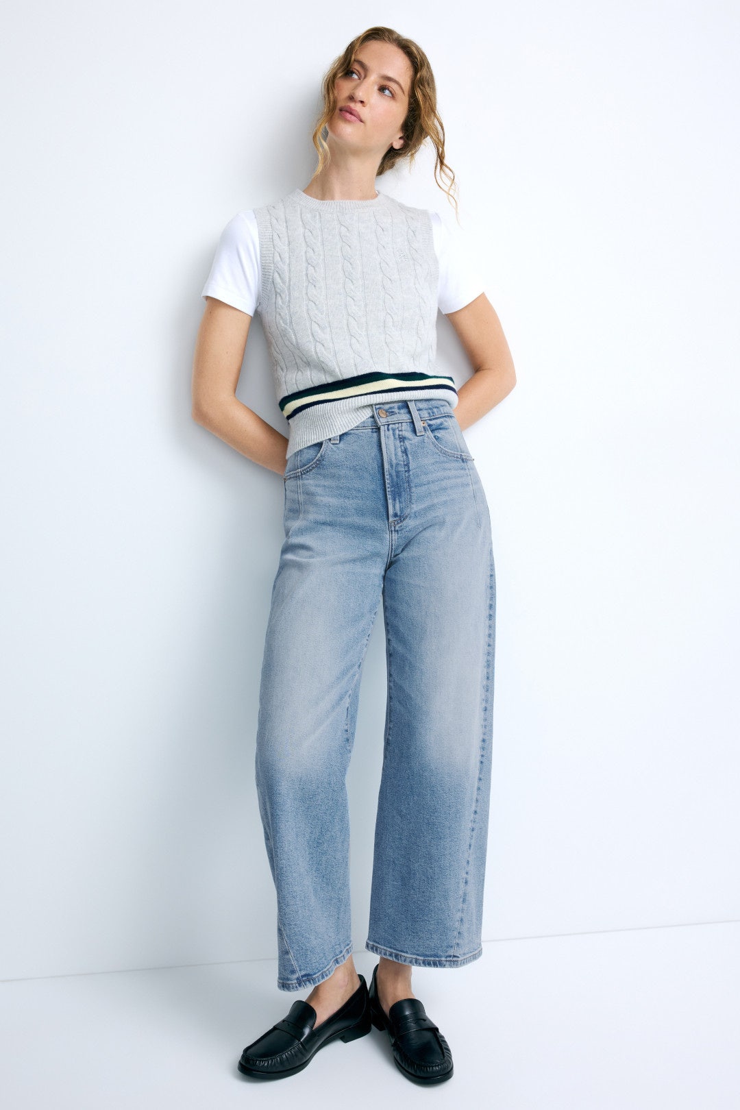 Kyra Bowed Wide Leg Jeans by PISTOLA 3