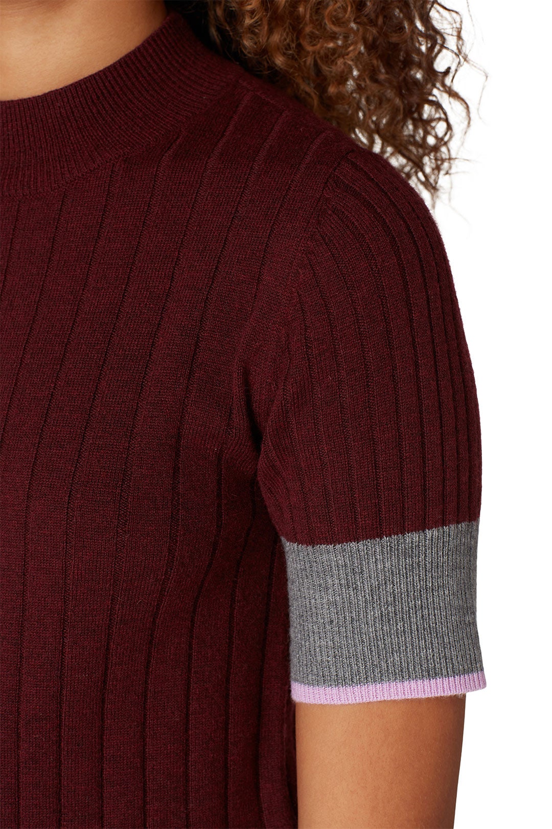 Plum Ribbed Sweater by TOME x RTR 3
