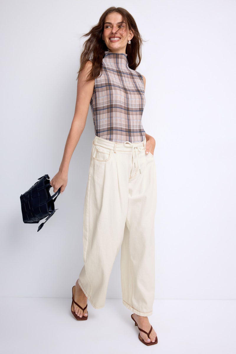 Slouched Tie Up Jeans by Lioness - Photo 3