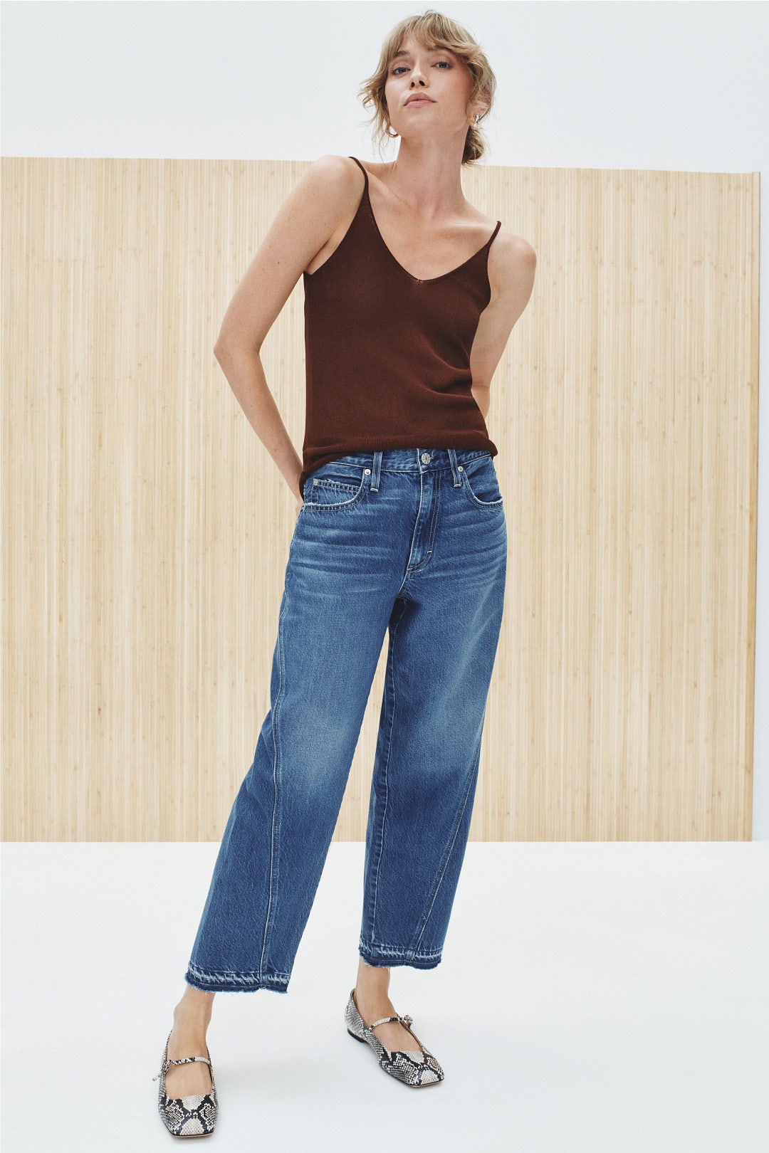 Maria Light Wash Twisted Seam Jeans