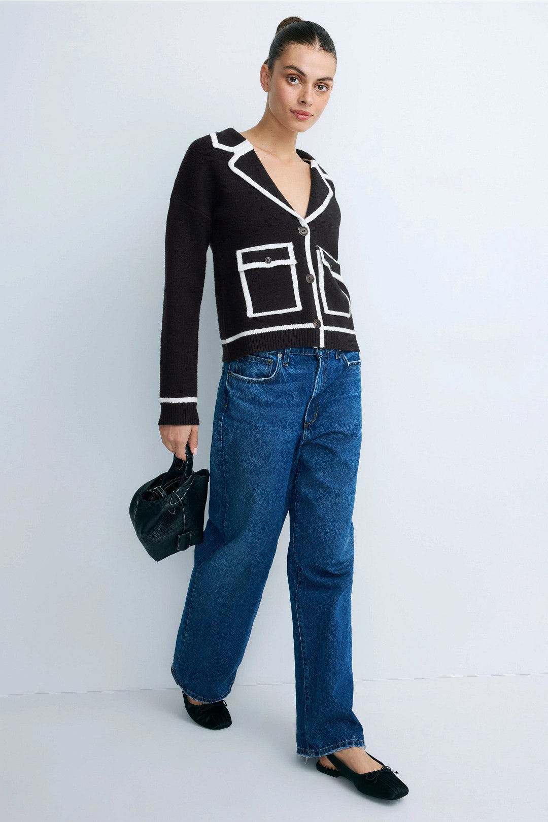 Astrid Piped Sweater Jacket by Central Park West 3