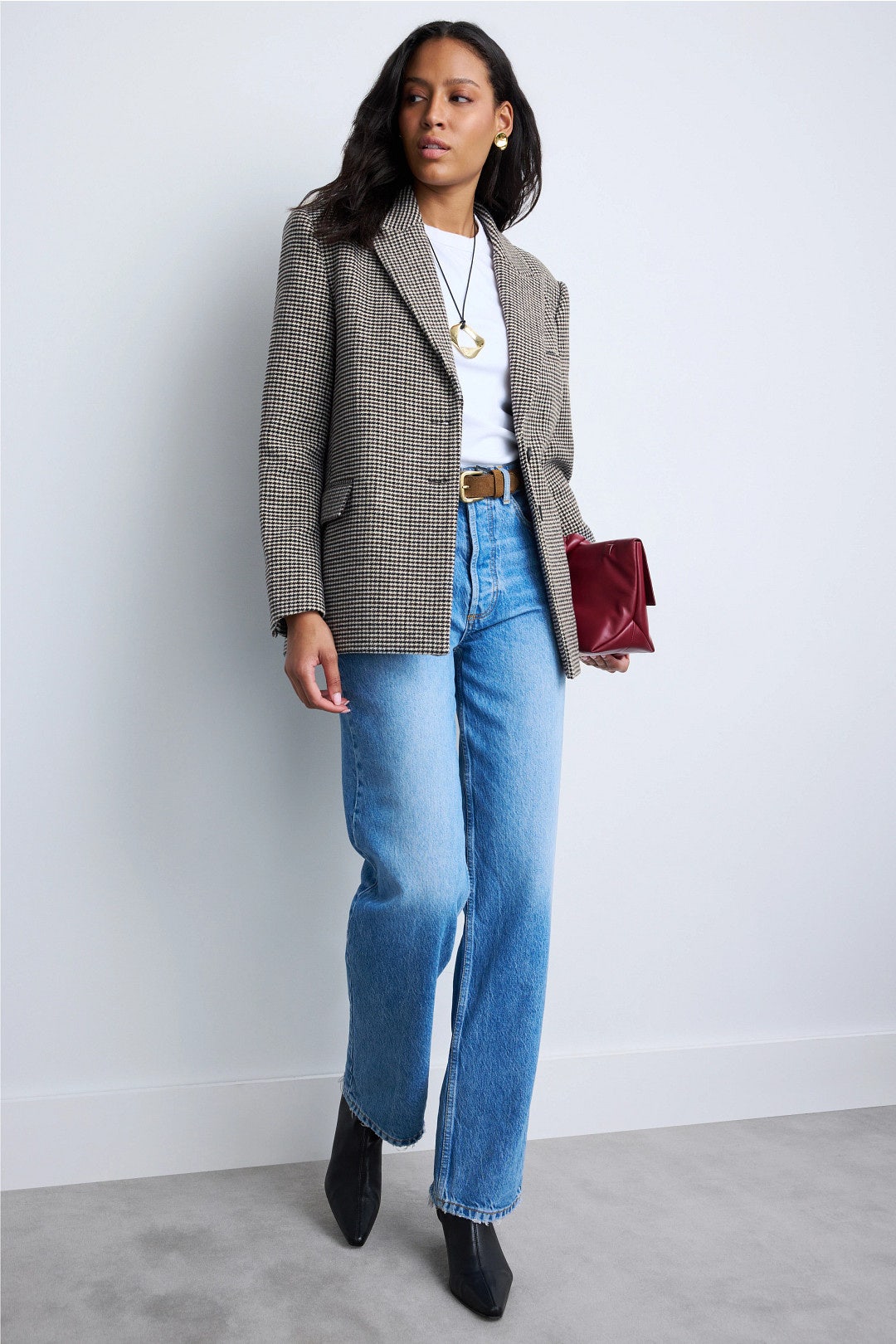 Hounds Tooth Boyfriend Blazer by Joe's Jeans 3