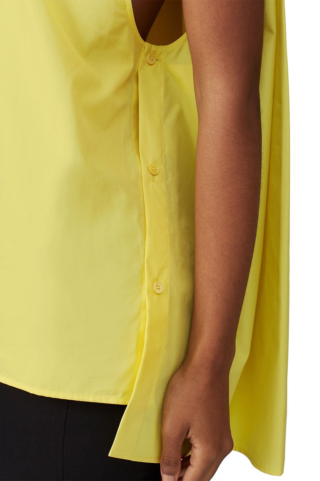 Yellow Button Down Top by Nina Ricci 3
