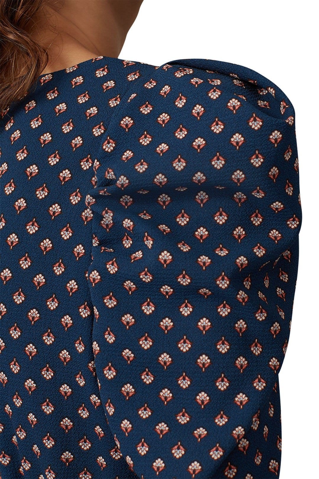 Long Puff Sleeve Surplice Dress by Slate & Willow 3