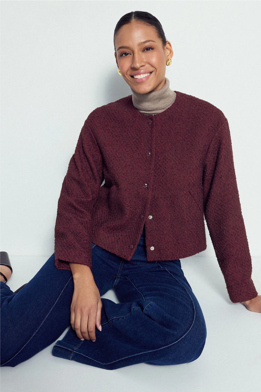 Purple Tweed Jacket by Madewell | Rent the Runway