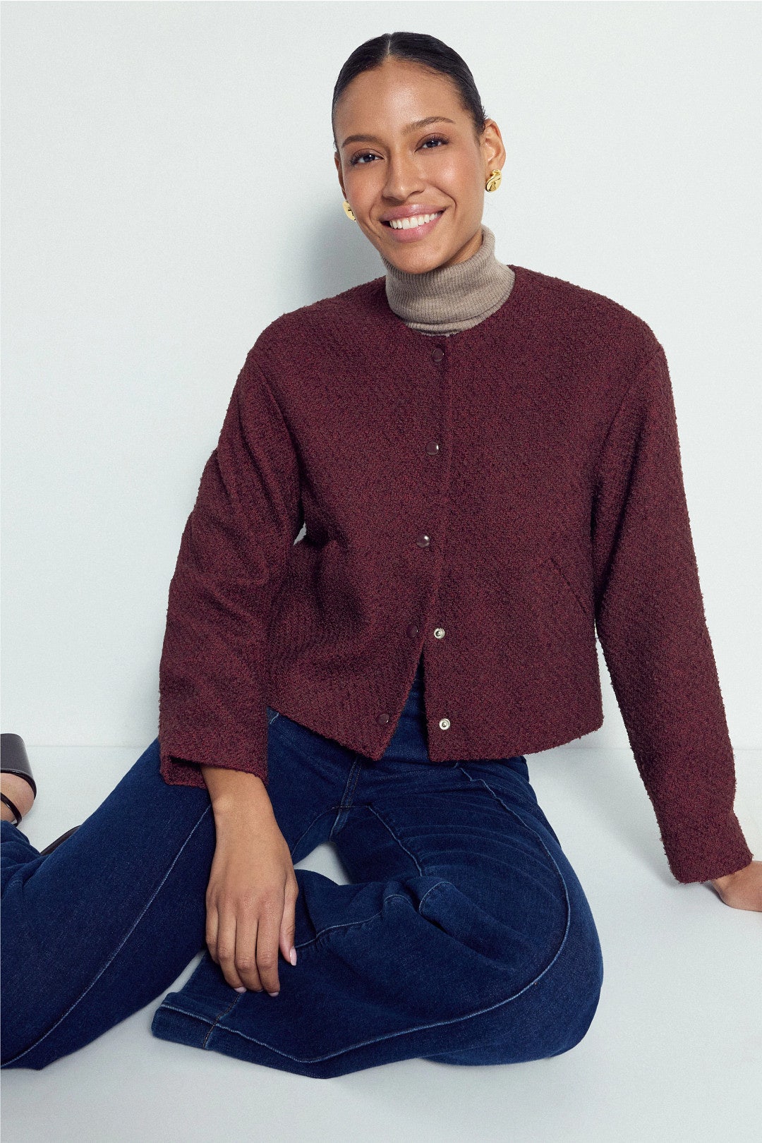 Purple Tweed Jacket by Madewell 3