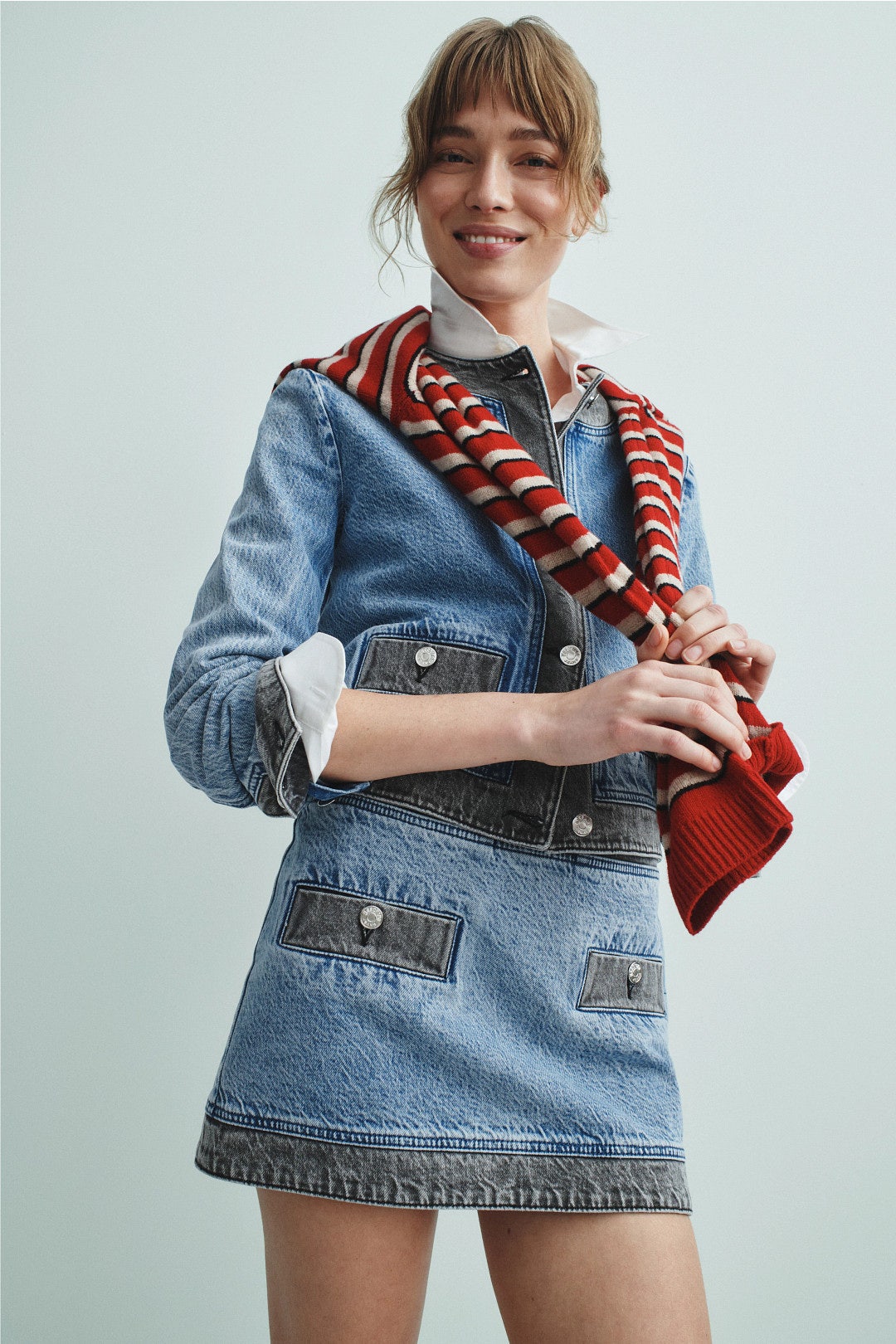 Washed Denim Mini Skirt by Moschino Jeans 3