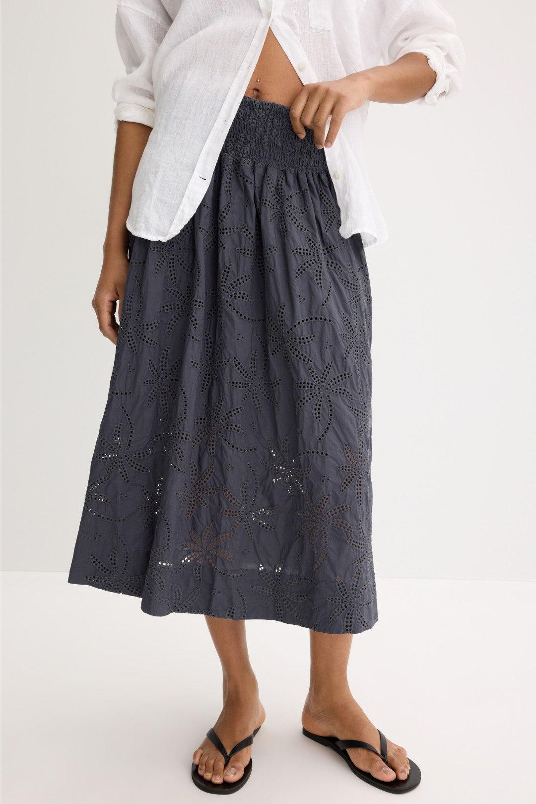 Bea Eyelet Midi Skirt by Marine Layer 3