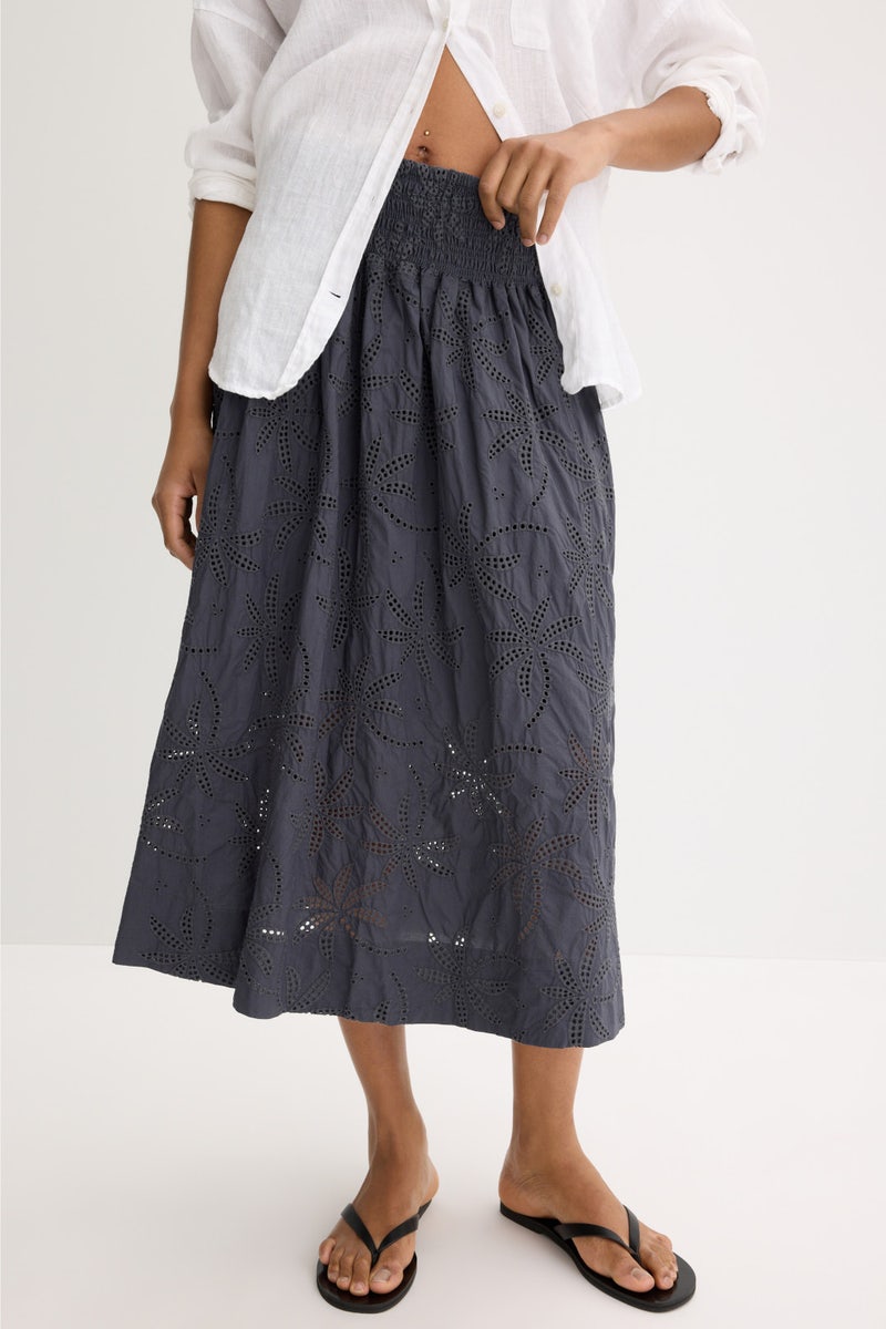 Bea Eyelet Midi Skirt by Marine Layer - Photo 3