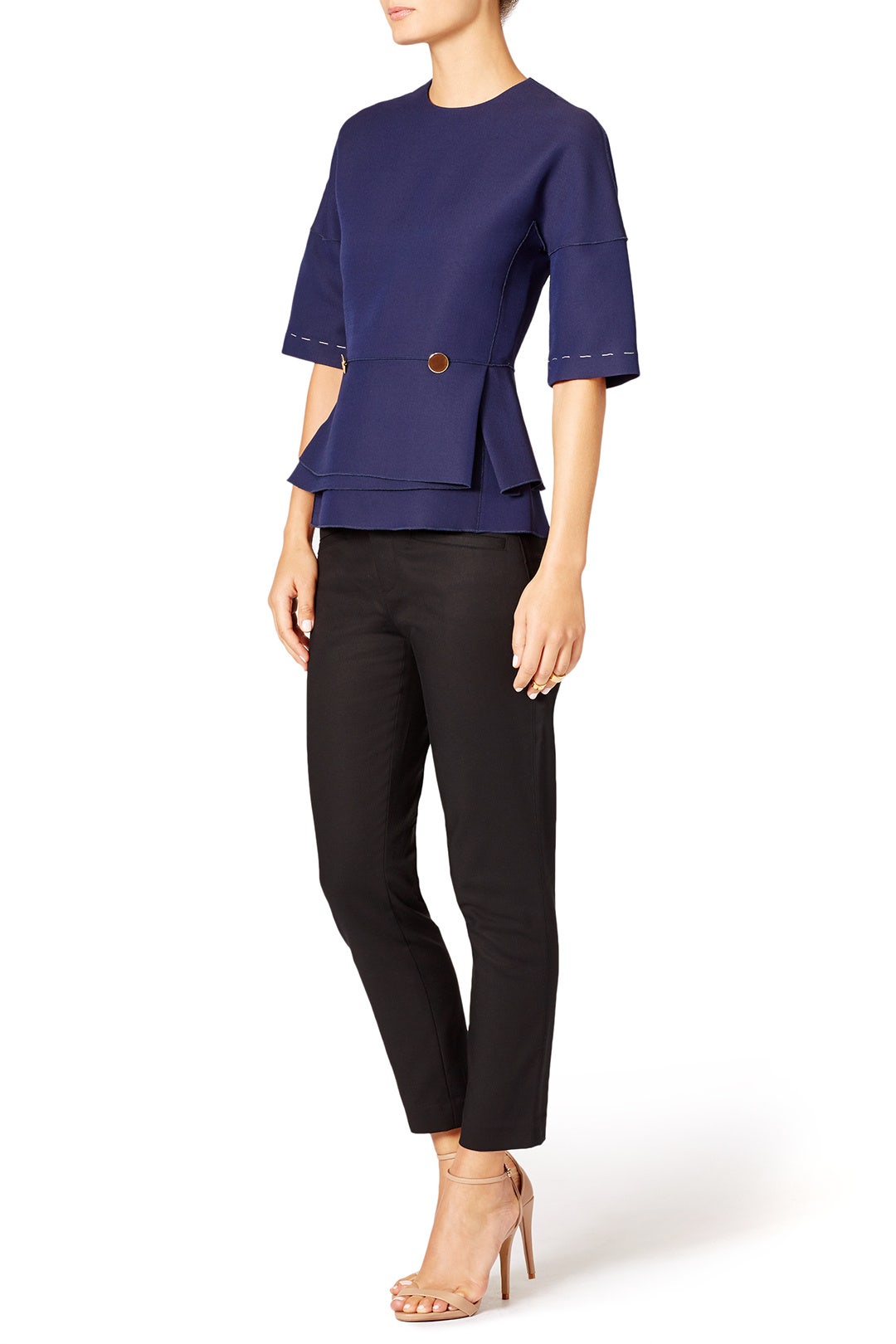 Peplum Button Top by DEREK LAM 1