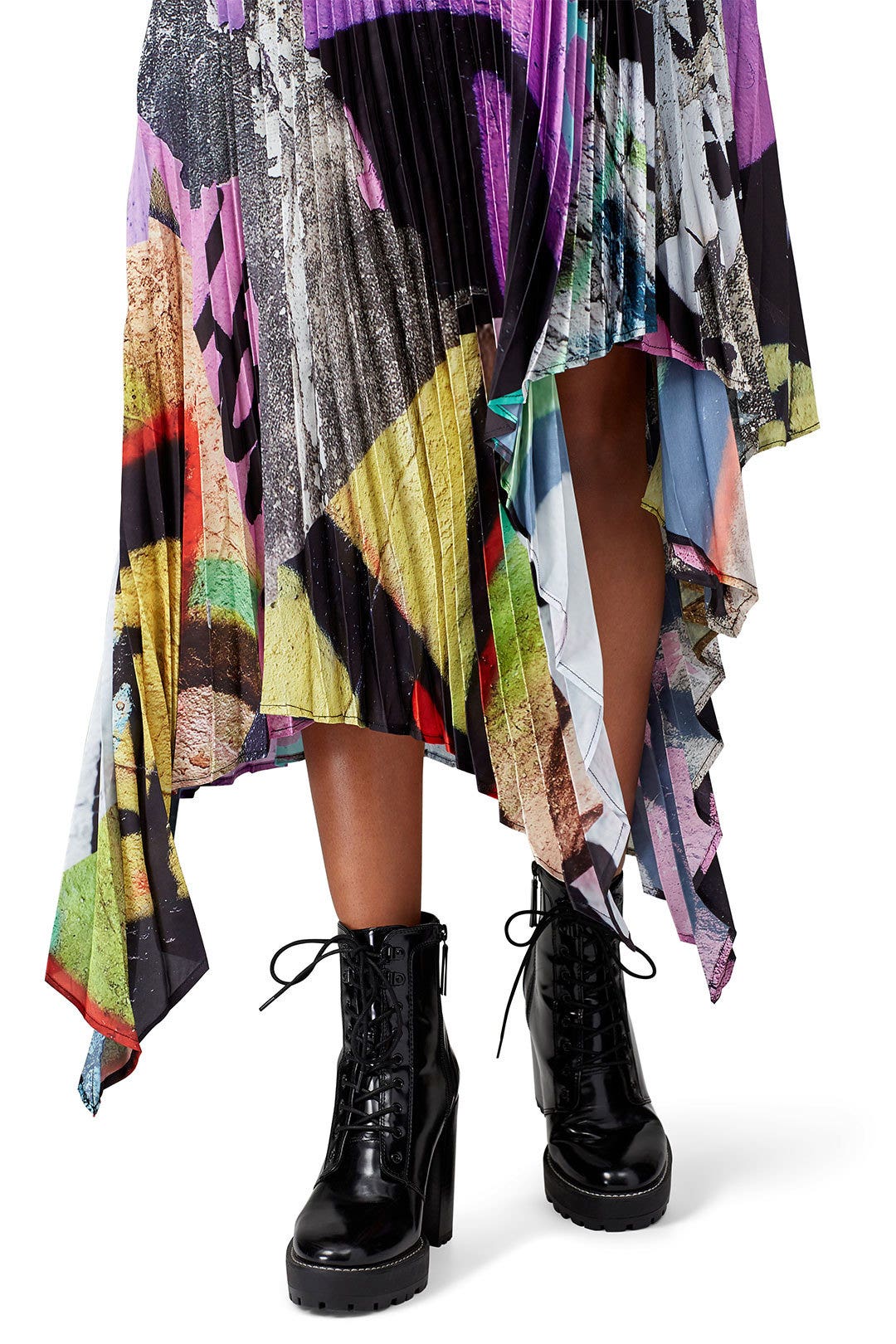 Grafitti Print Pleated Dress by Marques' Almeida 3