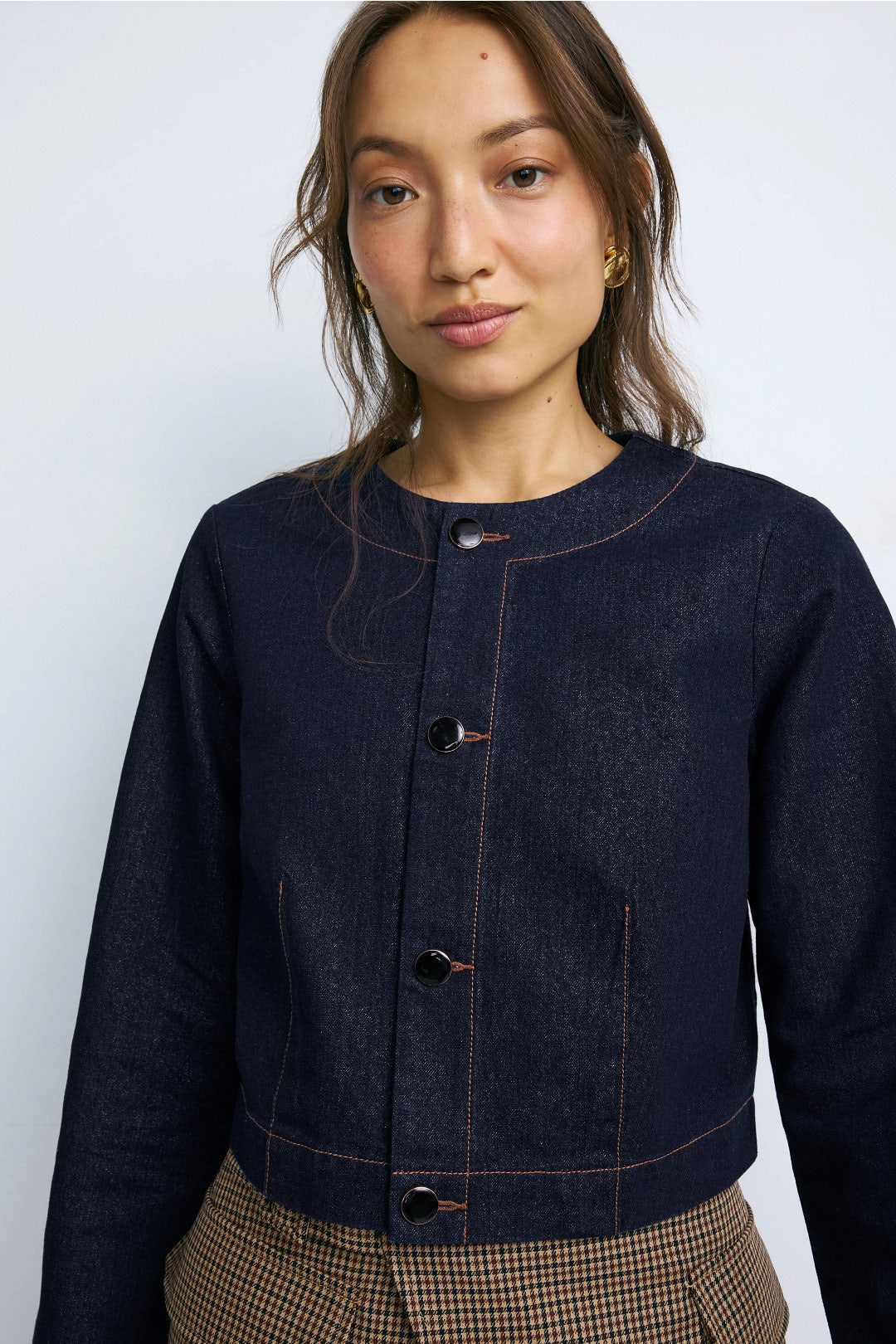 Button Front Denim Jacket by Derek Lam 10 Crosby x RTR 3