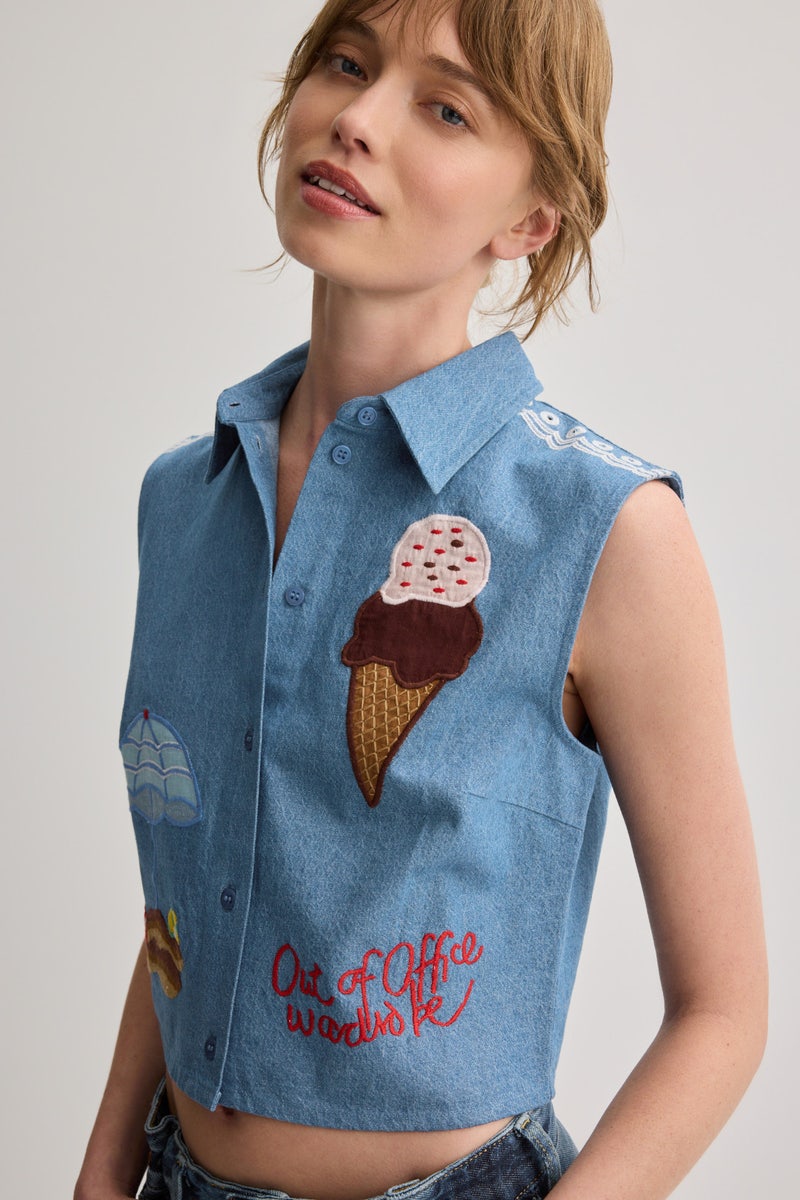 Out Of Office Embroidered Top by Stella Nova - Photo 3