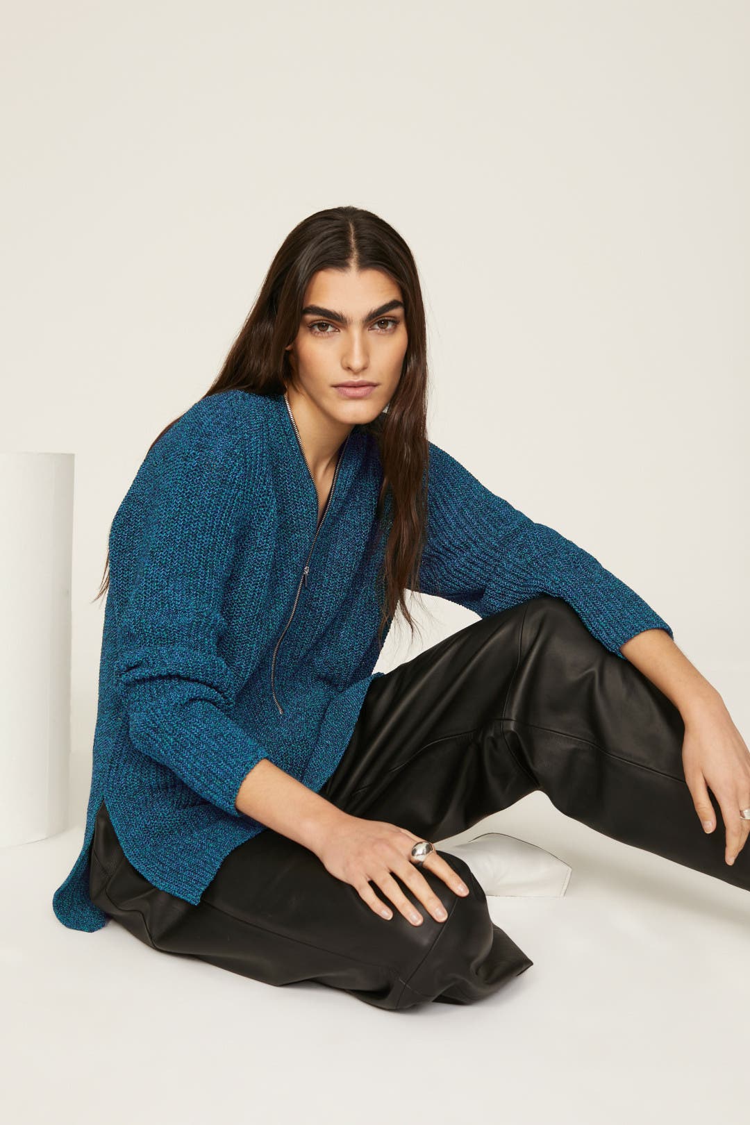 Novelty Remix Zip Sweater by Proenza Schouler White Label | Rent