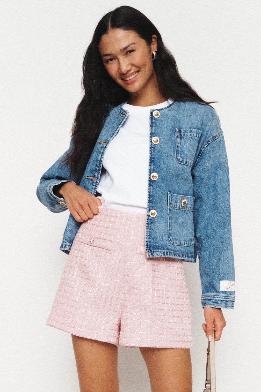 Emilys Tweed Mini Shorts by Sandro 3