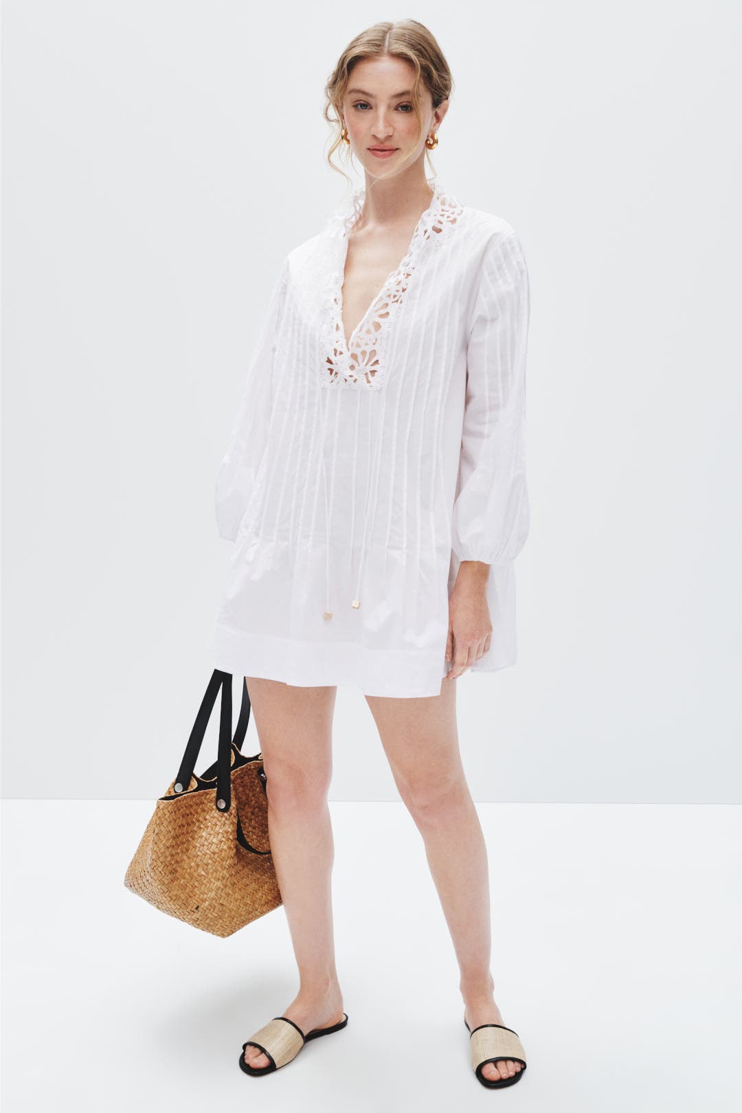 関税・送料込み!【国内発送】SANDRO Lace Trim Mini ワンピース SAO183.jpg
