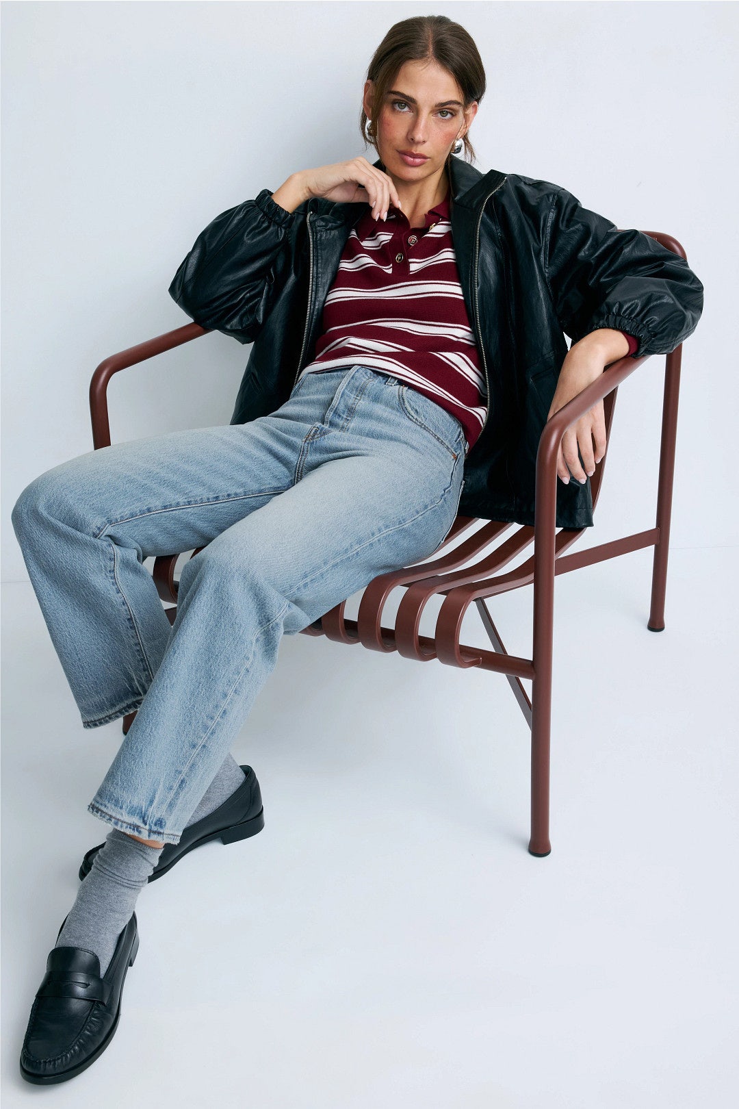 Light Blue Ribcage Straight Ankle Jeans