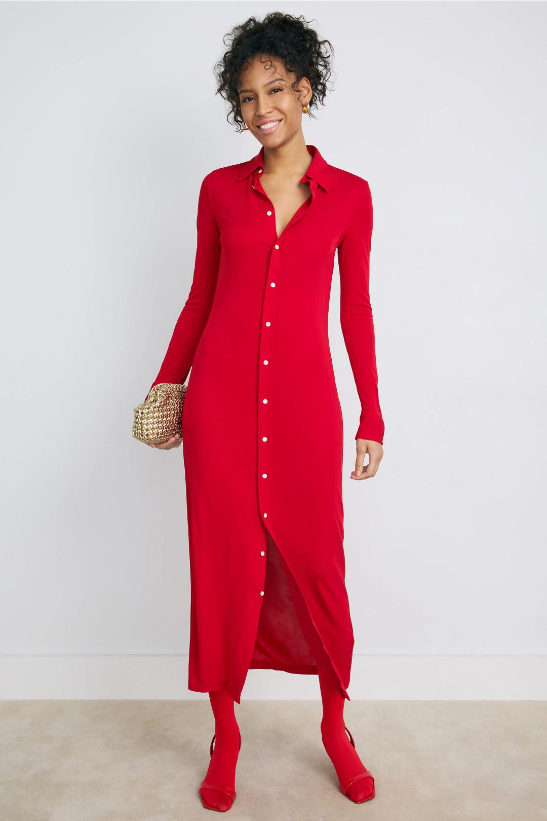 Collared Long Sleeve Shirt Dress by Polo Ralph Lauren | Rent the