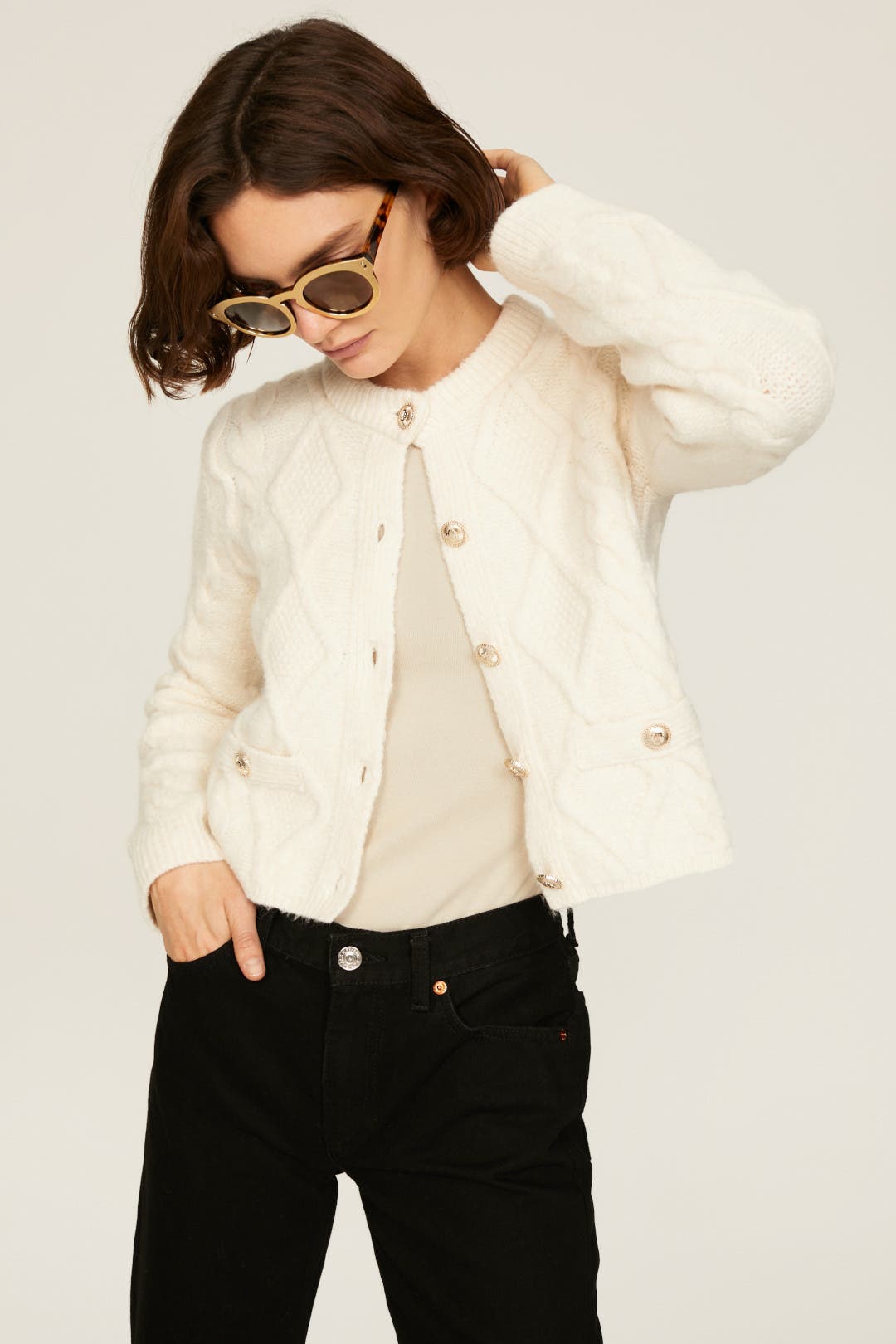 ジャケット・アウター (mayu) Moxie Sweater Combo Frinda ジャケット・アウター (mayu) Moxie Sweater Combo Frinda