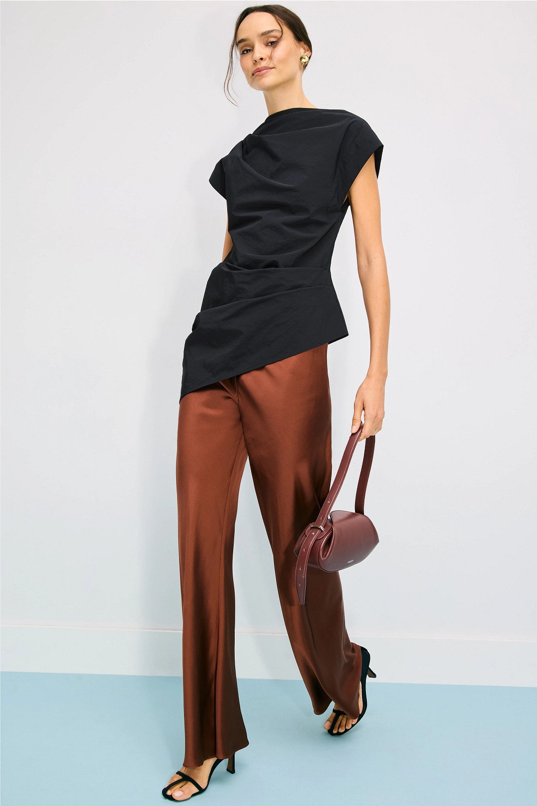 Asymmetric Taffeta Top by Natori 3