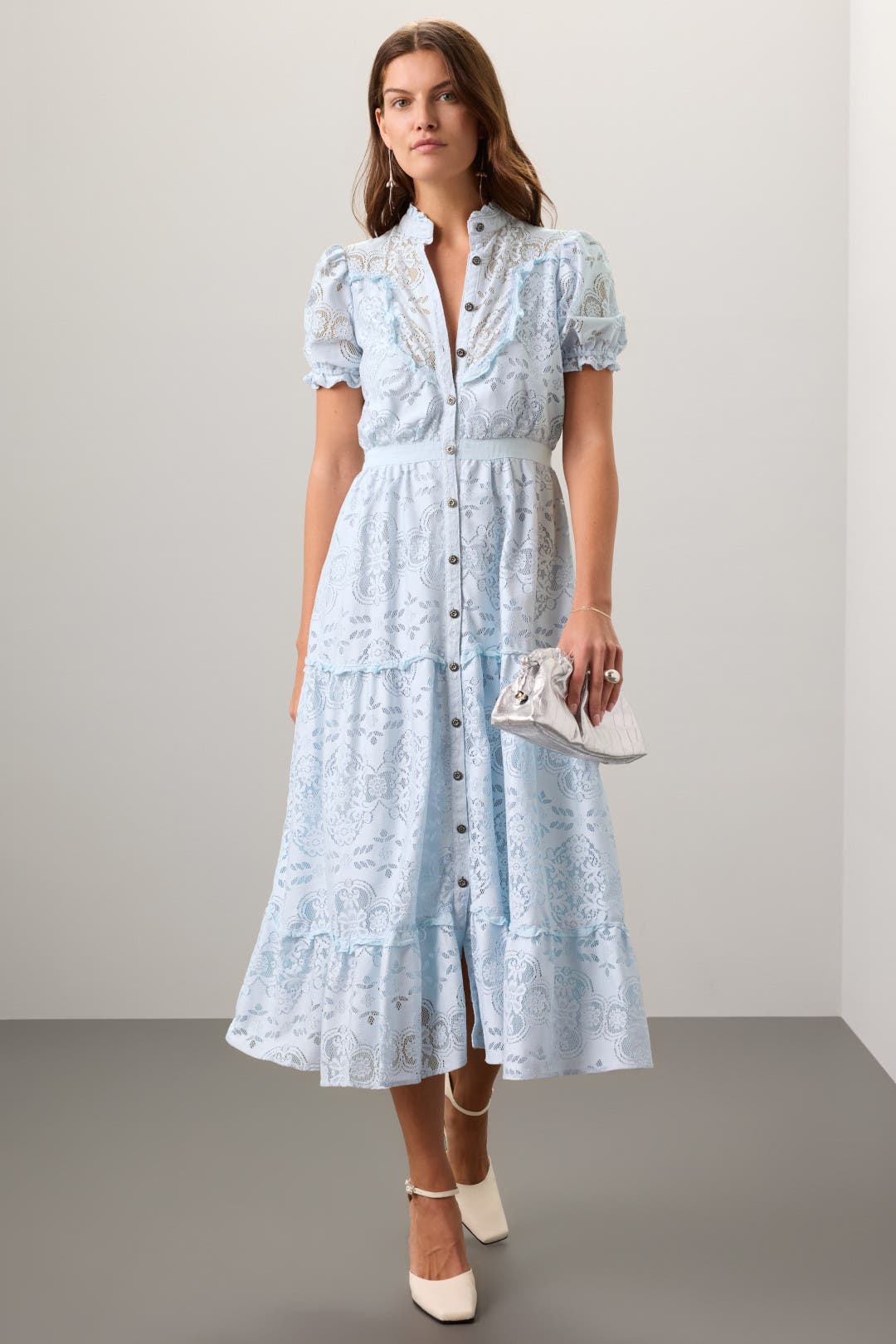Blue Lace Victorian Dress by Pamela Love x RTR | Rent the Runway