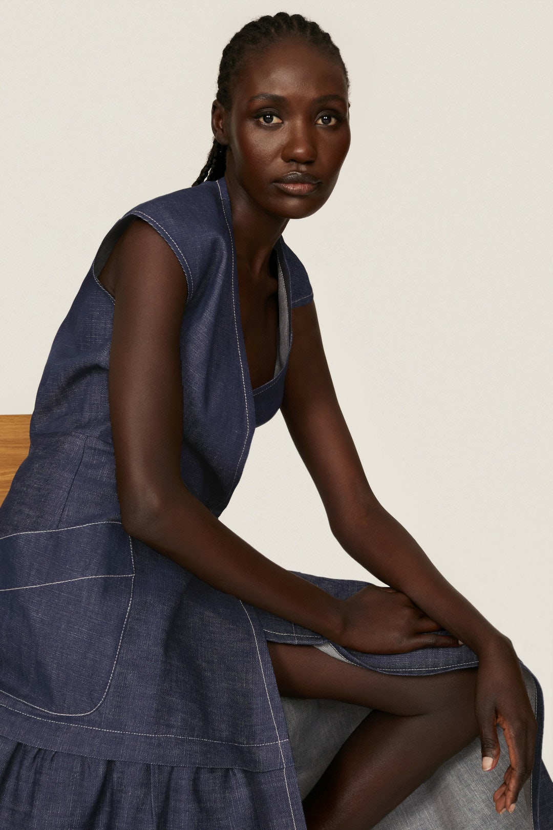 Mia Denim Wrap Dress by Zero + Maria Cornejo 3