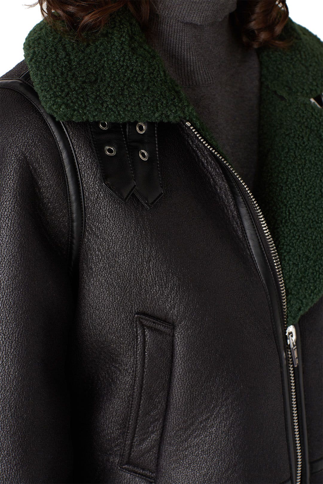 Faux Leather Pull One Over Jacket by BLANKNYC 3