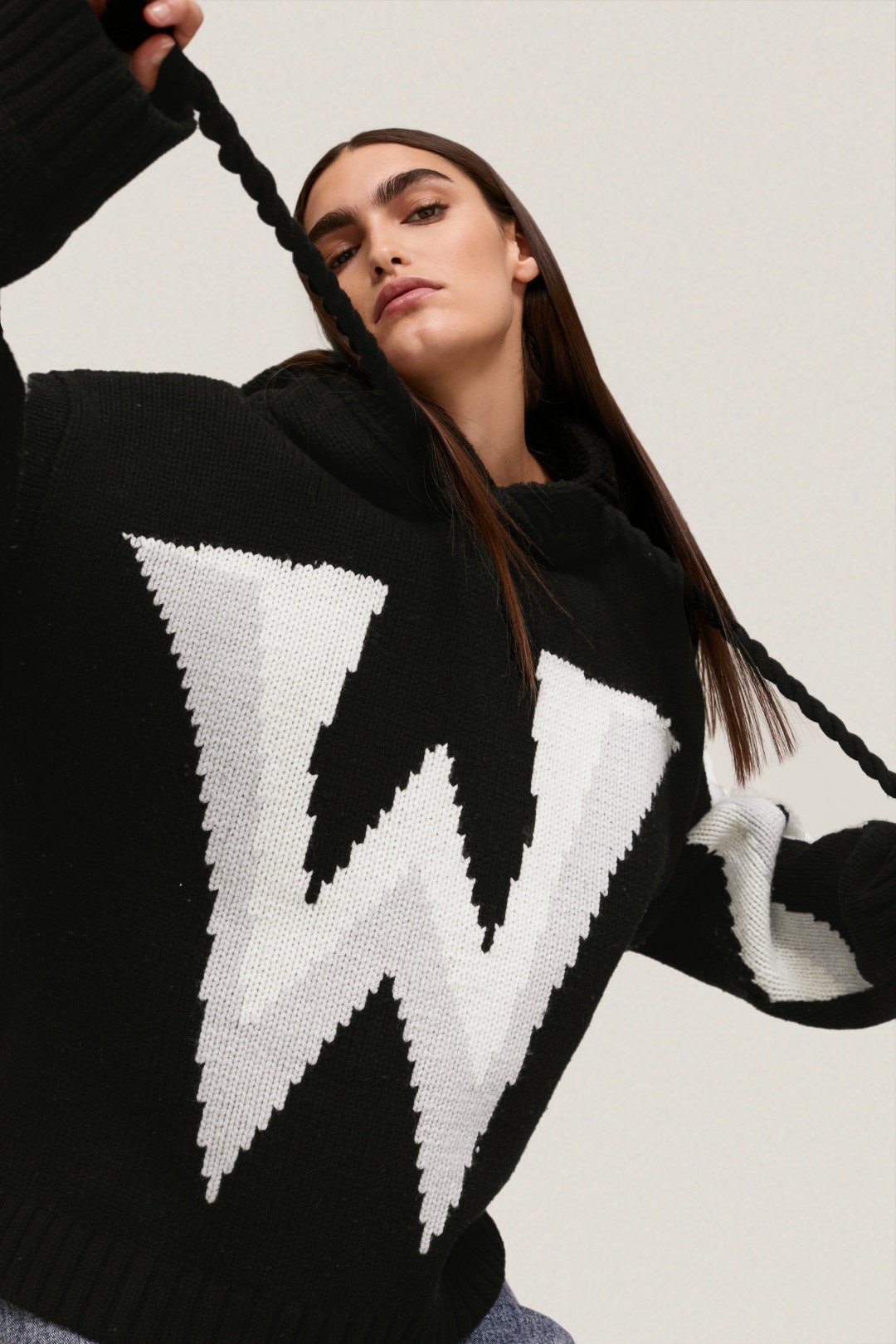 Gothic Logo Knit Hoodie by JW Anderson 3