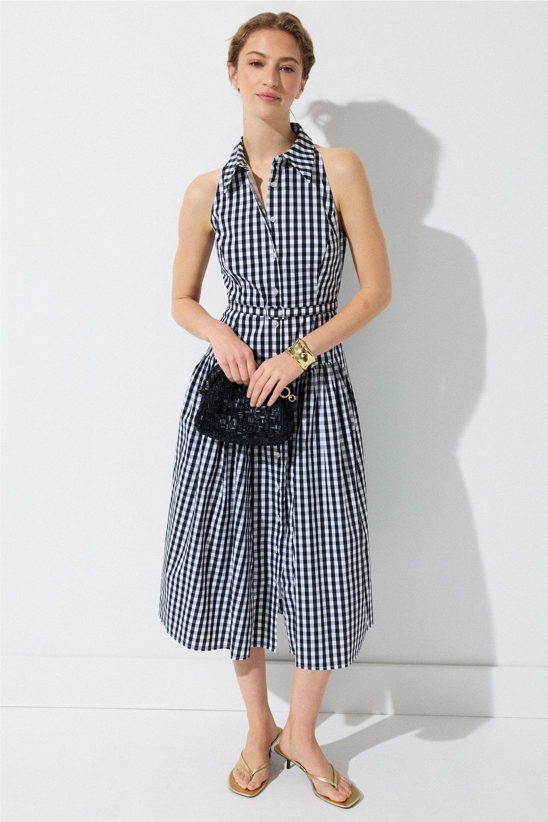 Maxine Gingham Midi Dress by Milly 3