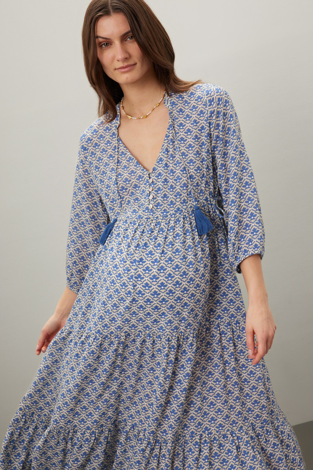 Mila Longline Tiered Maternity Dress by ripe 3