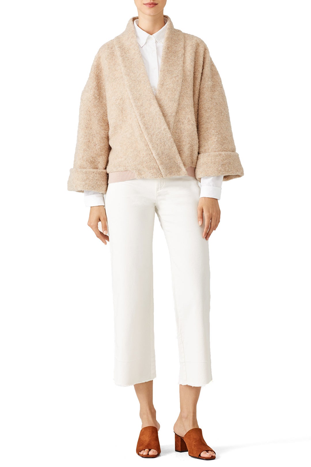 Oatmeal Sweater Jacket by Badgley Mischka 3