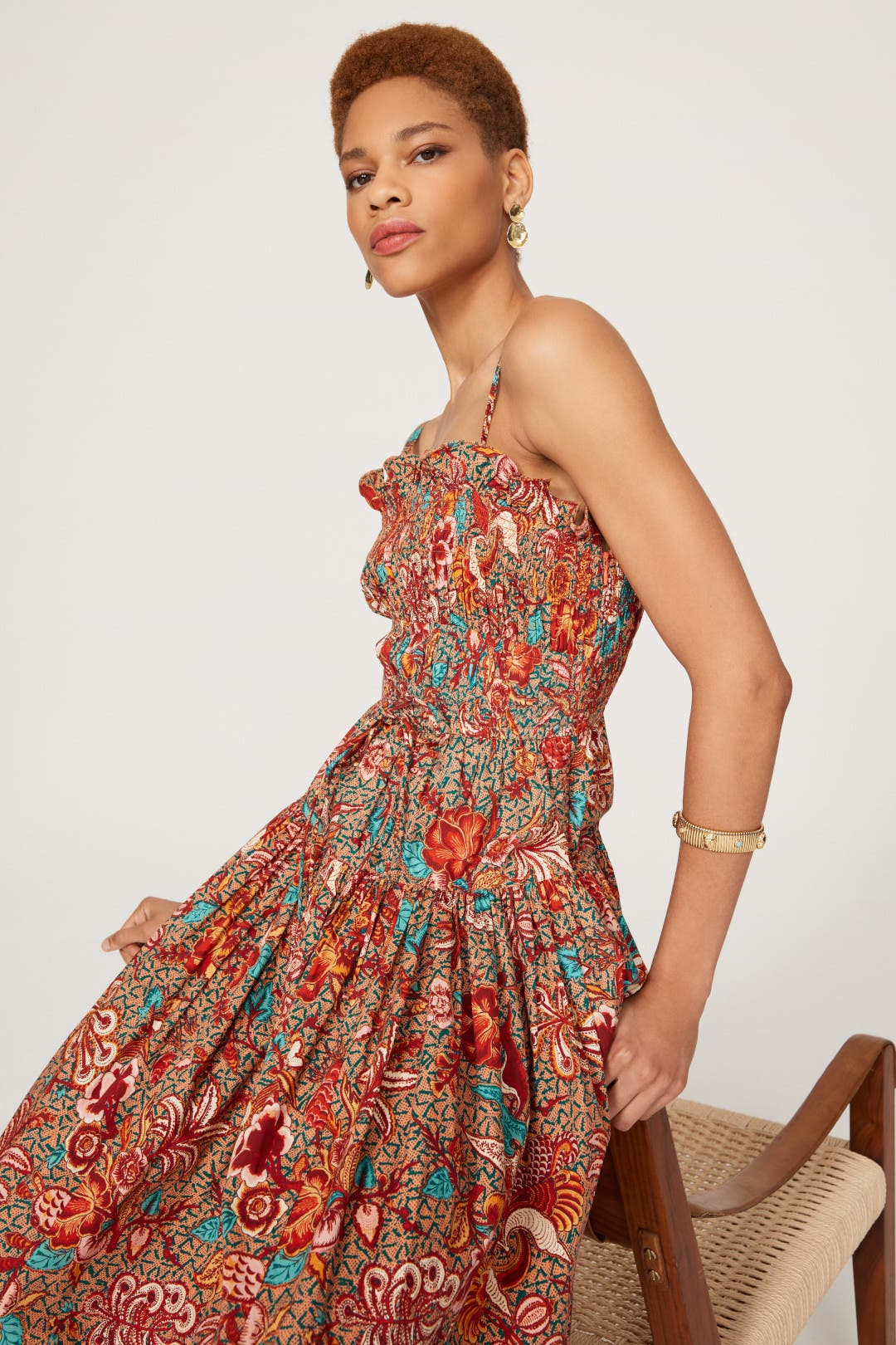 Ulla Johnson フリル付きドレス サイズ0 Juno Dress - Pristine White Linen Geometric Embroidered Mesh
