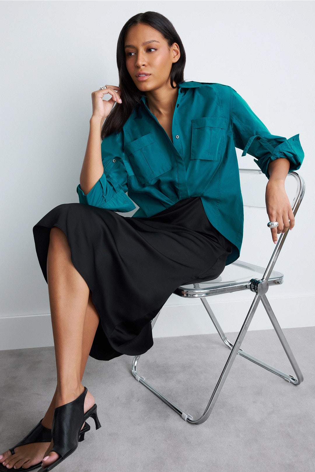 Relaxed Shirt Combo Dress