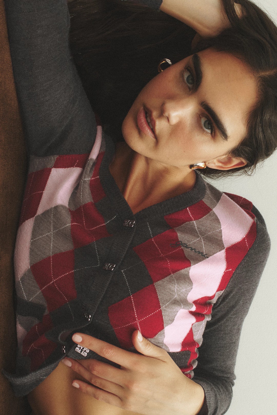Argyle Cardigan by GANNI 3
