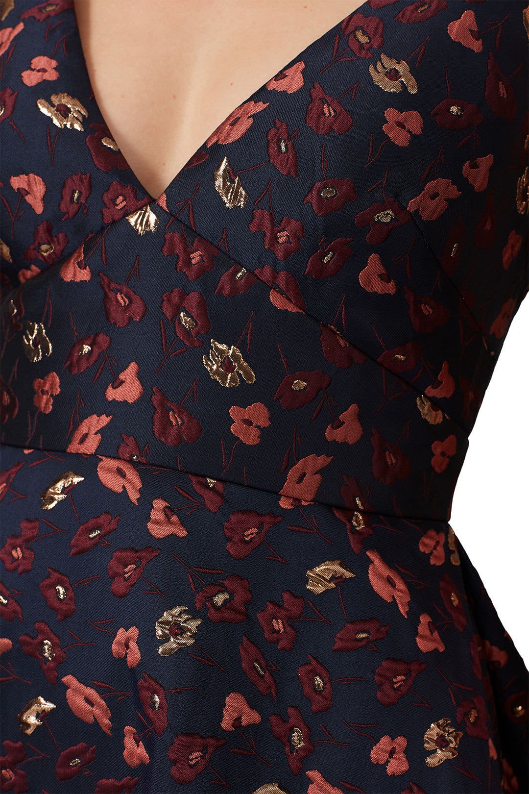 V-Neck Floral Jacquard Gown by ML Monique Lhuillier | Rent