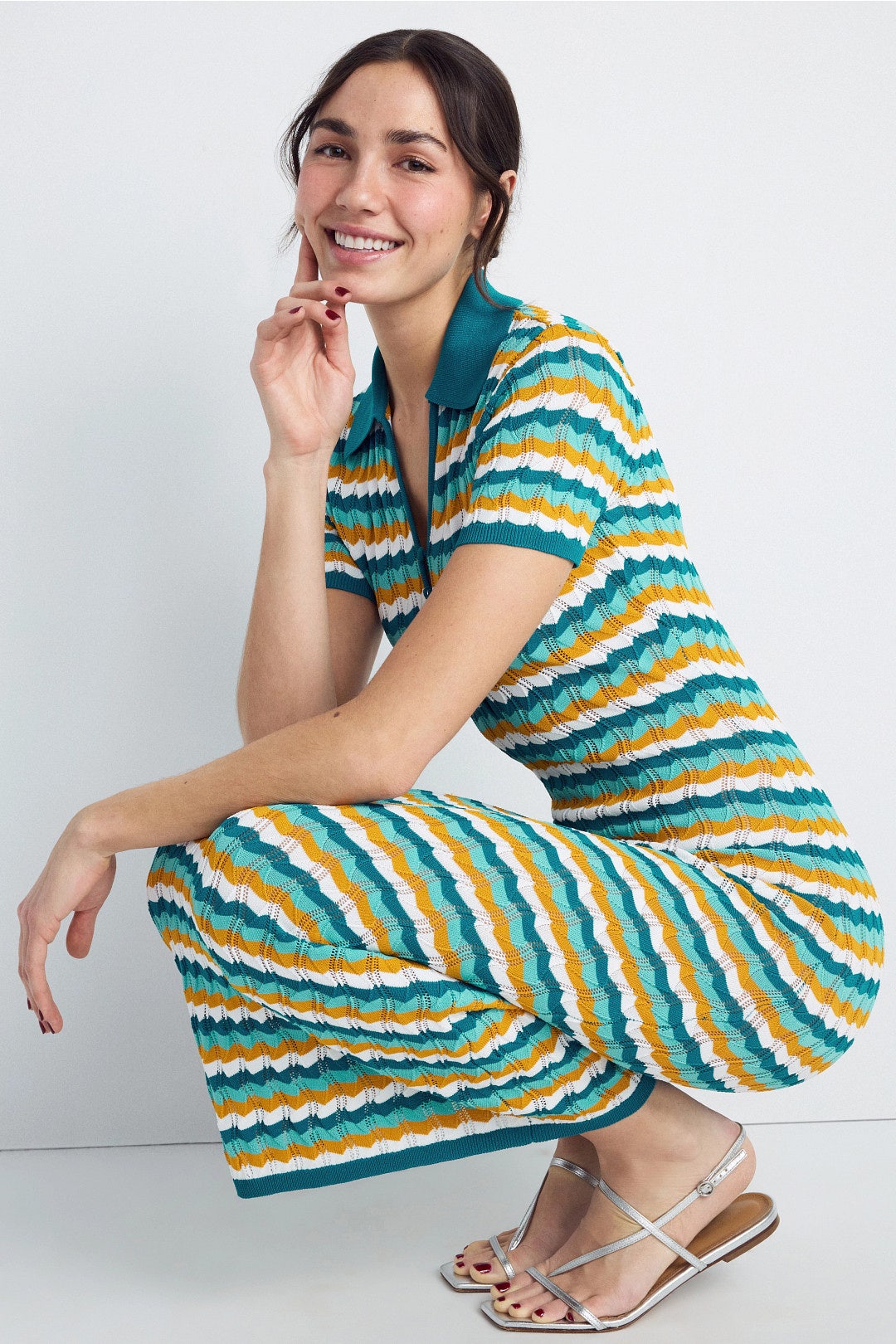 Crochet Collared Dress by Ronny Kobo x RTR 3