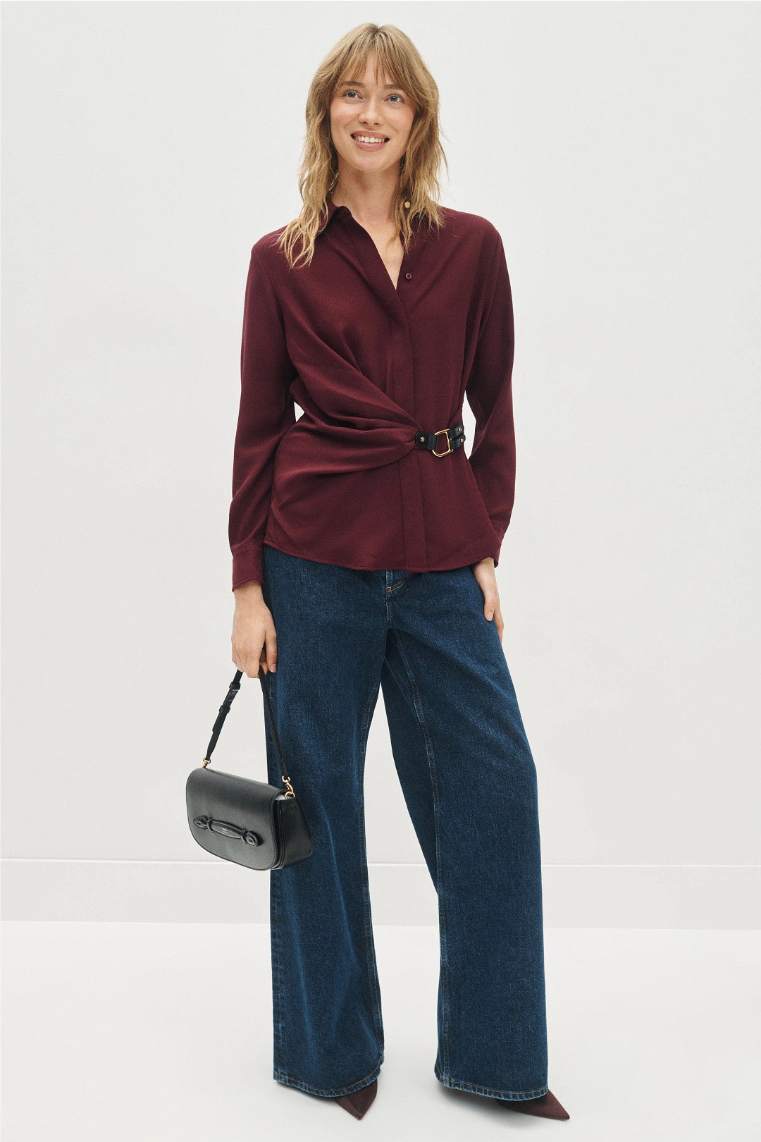 Cross Cinched Collared Top by Lauren Ralph Lauren 3