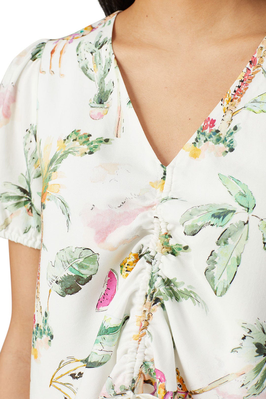 Jaclyn Ruched Detail Top by Line + Dot 3