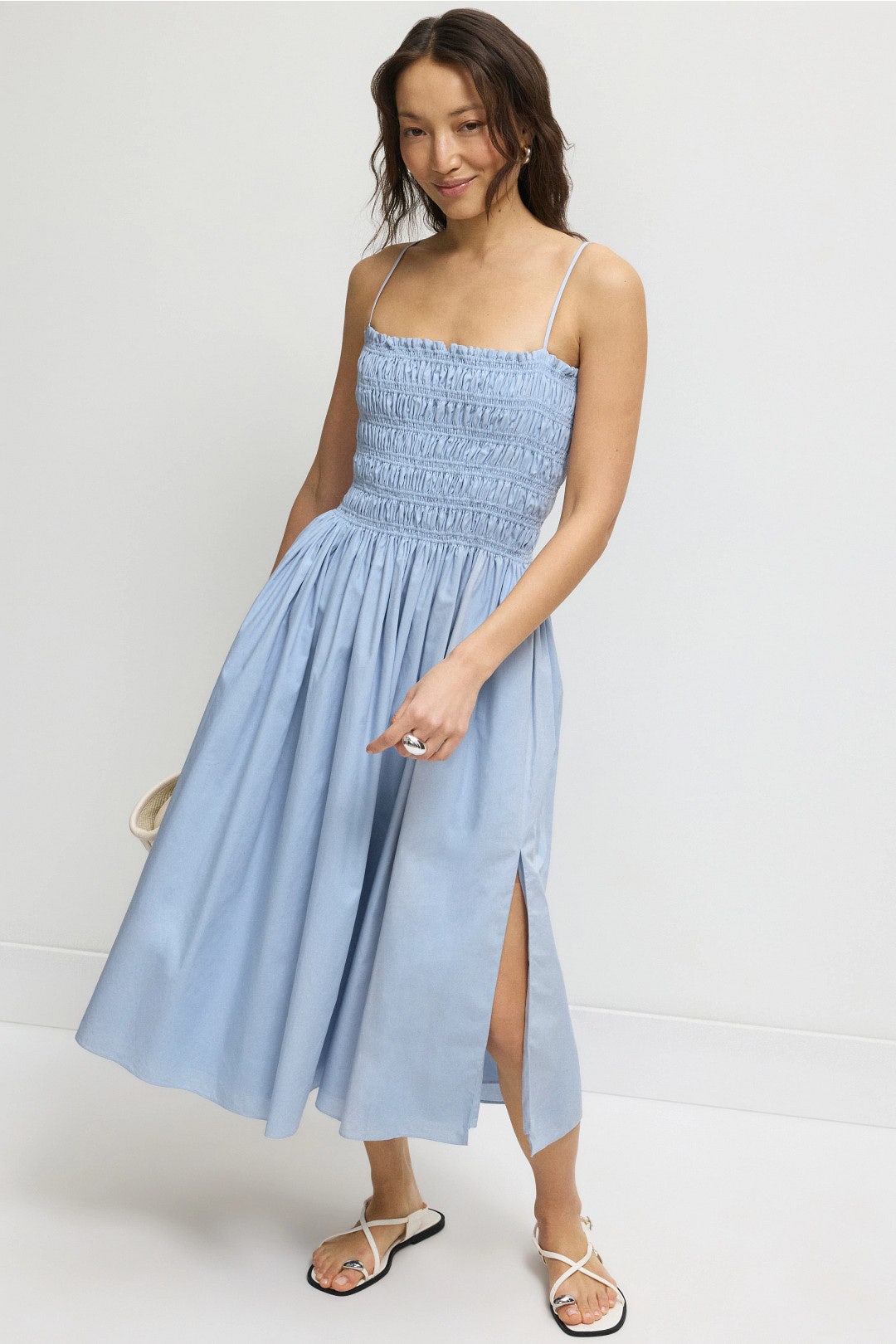 Cotton Smocked Dress by NAADAM 3