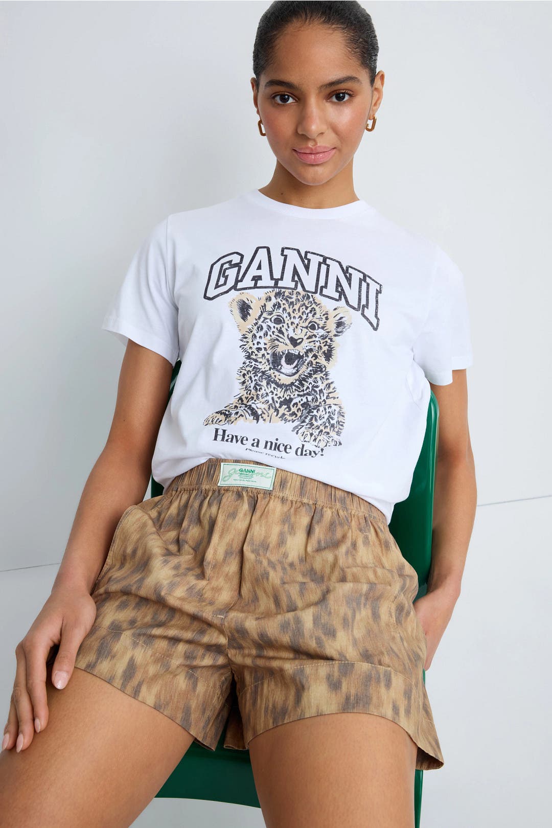 Printed Shorts by GANNI | Rent the Runway