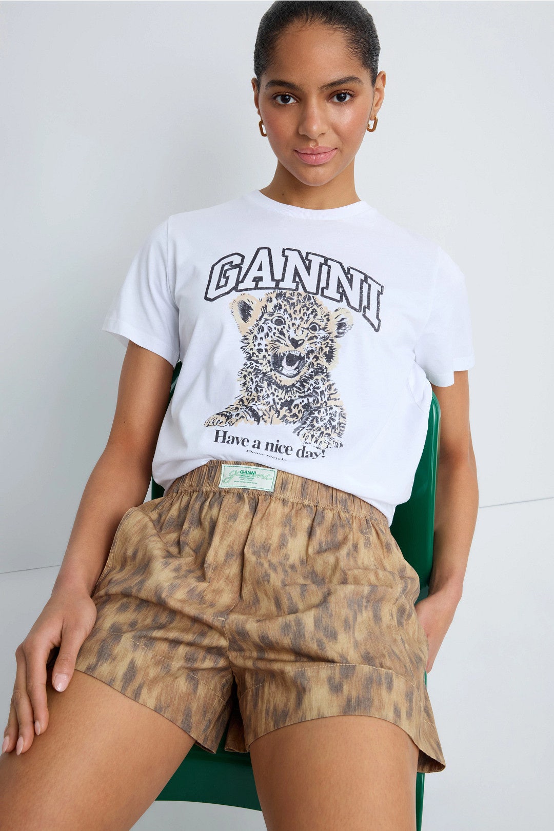 Printed Shorts by GANNI 3