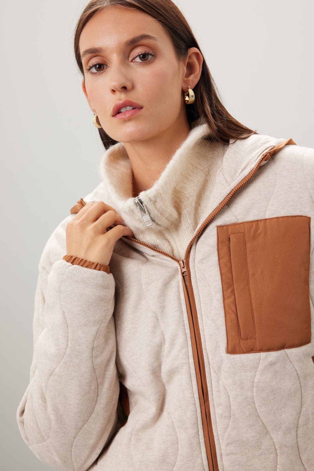 Quilted Zip Up Coat by Spiritual Gangster | Rent the Runway