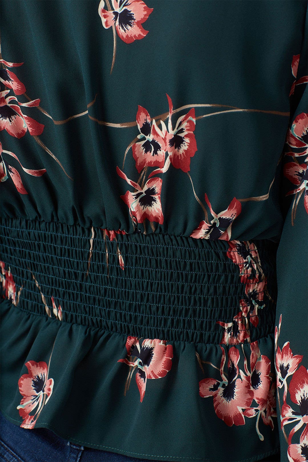 Floral V-Neck Smocked Top by Louna 3