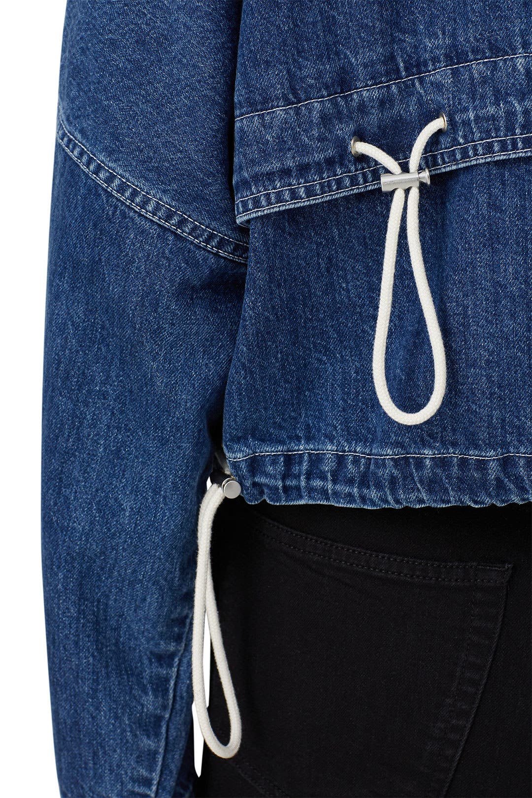 【2plan】Detro Denim Track Hood Zip-Up ZIPPED HOODED DENIM BLOUSON | Maison Kitsuné