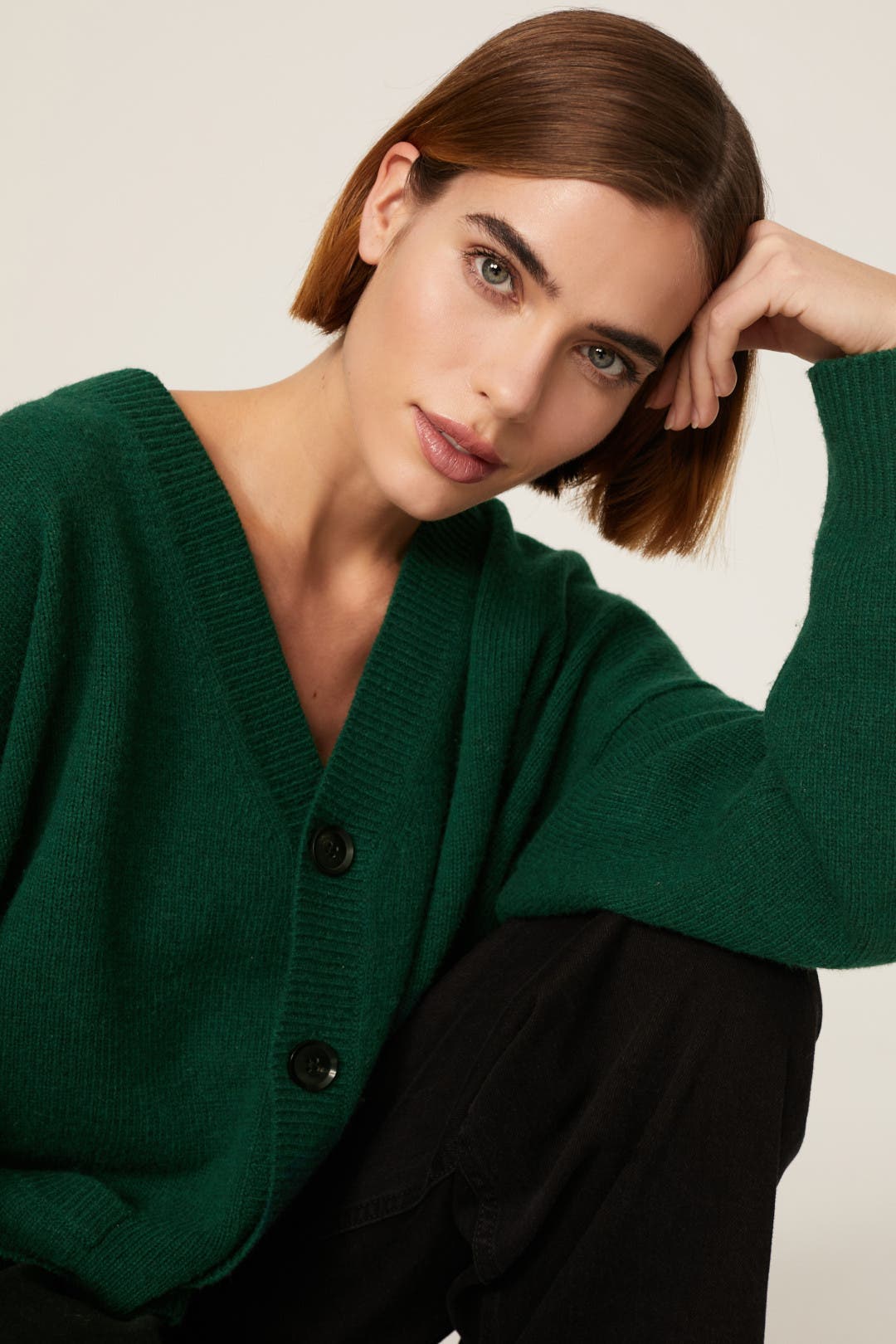 トップス WOOL NYLON CURVY CARDIGAN Oversize Wool Cardigan by K.NGSLEY | Rent the Runway