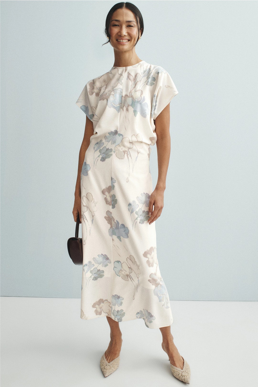 Floral Printed Midi Dress by Luxely 3
