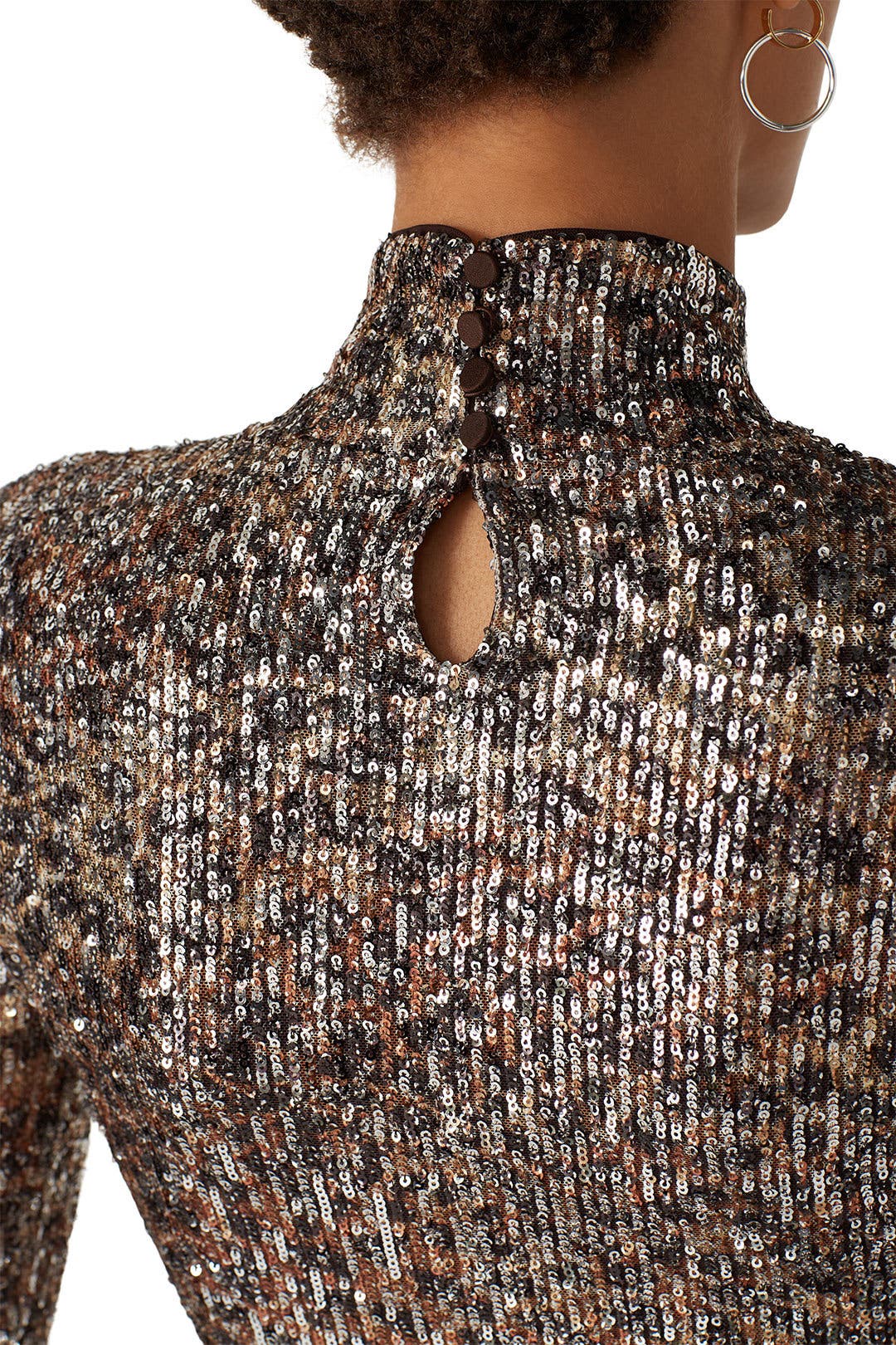 Sequin turtleneck knit Riu ブラック Melissa Turtleneck Sweater | GUESS Factory