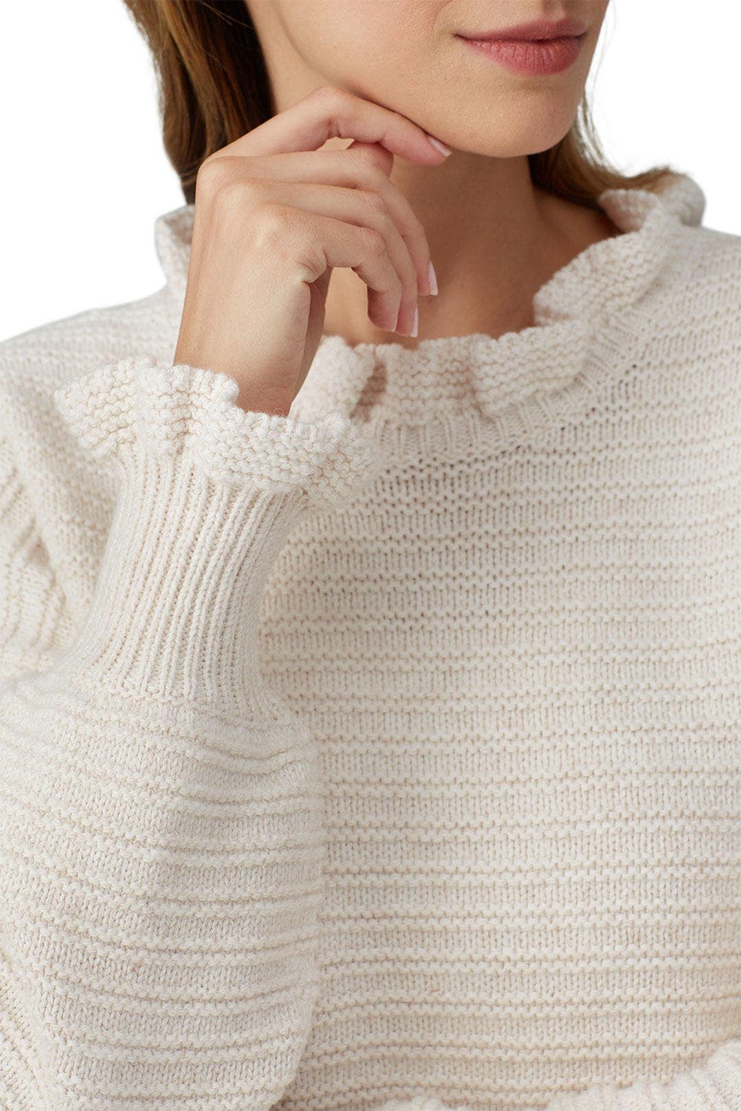 Ruffle Mockneck Stich Pullover by Madewell 3